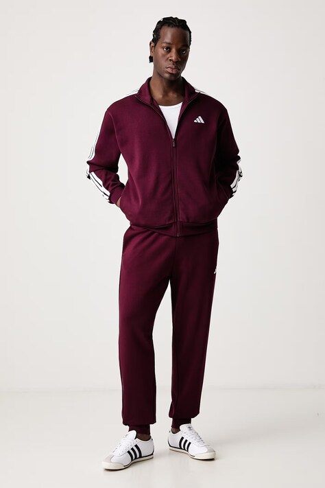 adidas Komplet dresowy męski z bawełną Three Stripes bordowy KY2282
