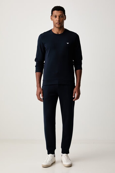 Emporio Armani Underwear komplet lounge męski z bawełną granatowy EM001922.AF25024
