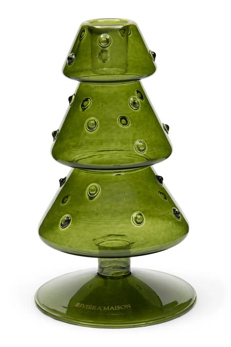 Riviera Maison Świecznik świąteczny ze szkła barwionego 26 cm 582240
