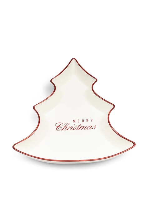 Riviera Maison Talerz świąteczny z porcelany 35 x 30 cm 583110