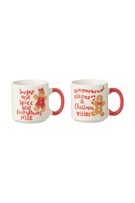 J-Line Zestaw kubków świątecznych z ceramiki 2-pack 48858