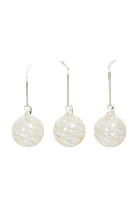 Broste Copenhagen Zestaw bombek choinkowych ze szkła 3-pack 42768089