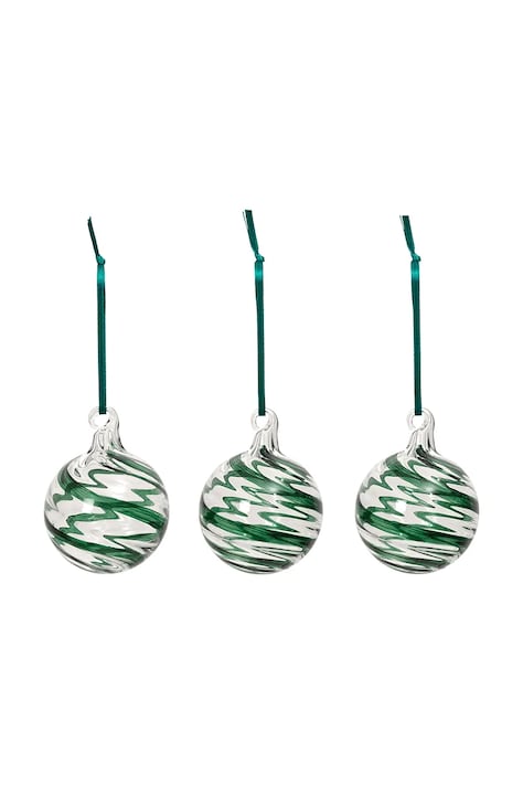 Broste Copenhagen Zestaw bombek choinkowych ze szkła 3-pack 42768088