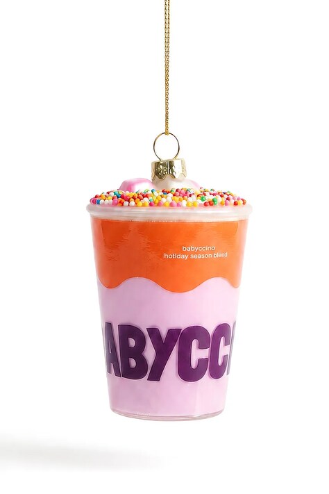 YUP in de BOOM Zawieszka choinkowa ze szkła YUPBABYCCINO