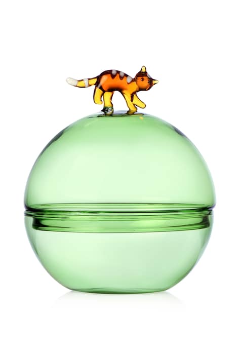 Ichendorf Milano Pojemnik z pokrywką ze szkła borokrzemianowego Tabby Cat Christmas Edition