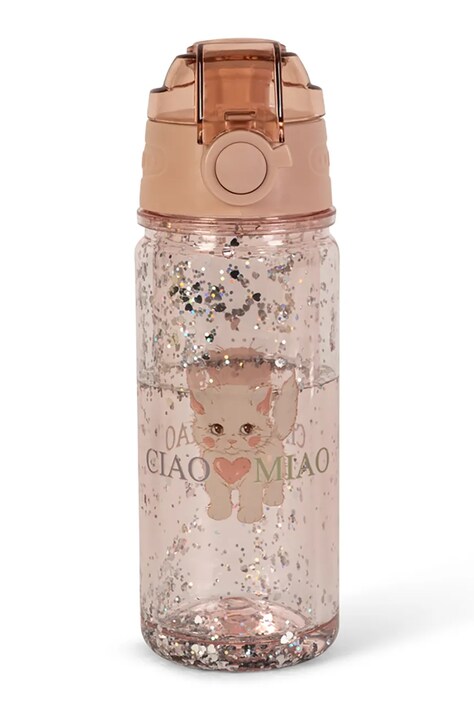 Konges Sløjd Steklenica za vodo otroška GLITTER BOTTLE roza KS106036
