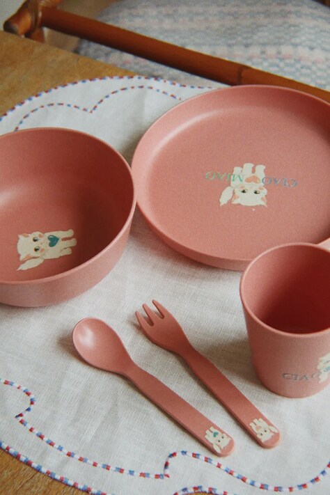 Konges Sløjd Komplet posode otroški DINNER SET roza KS105961