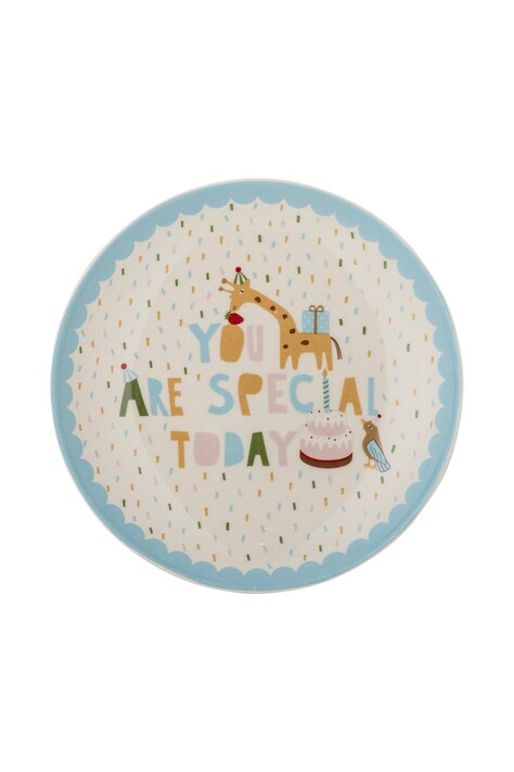 Bloomingville MINI Talerz dziecięcy Celebrate Plate żółty 82063092