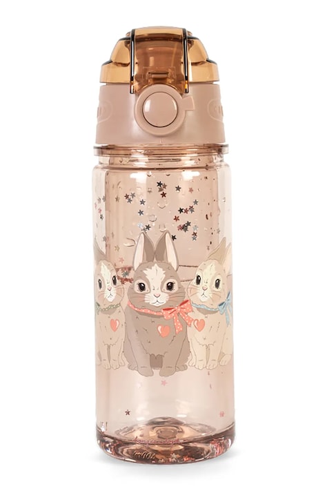 Konges Sløjd Butelka na wodę dziecięca GLITTER BOTTLE beżowa KS106481