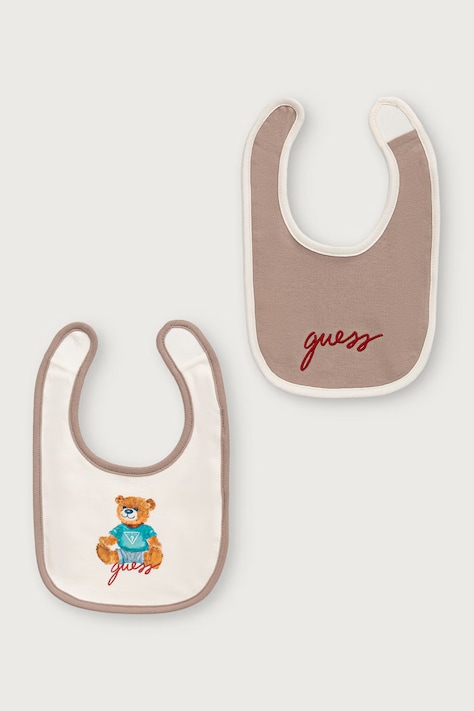Guess Лигавник за бебе от памук 2 броя бежов H6YZ23 K6481