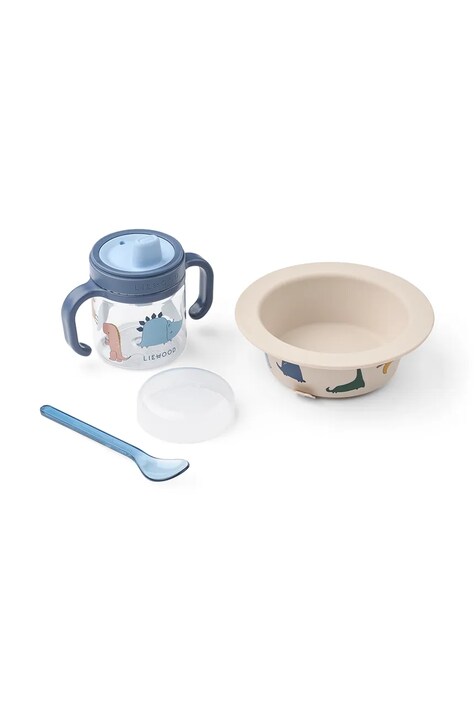 Liewood Zestaw naczyń dziecięcy Becket Tableware Set niebieski LW21192
