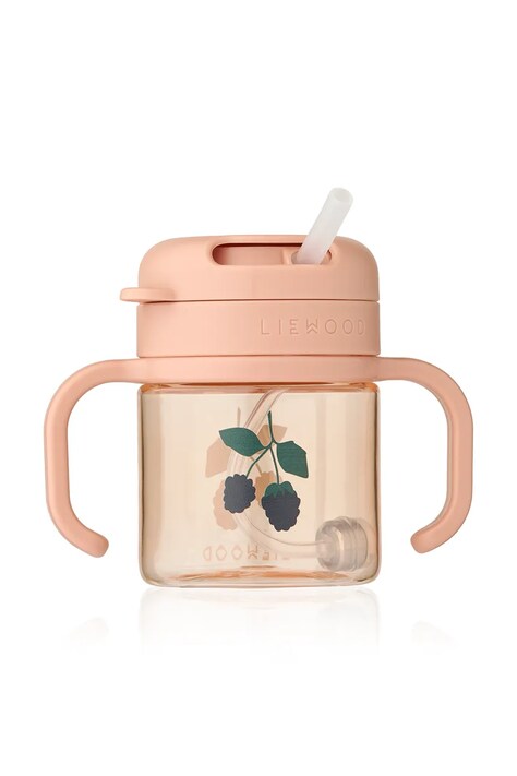 Liewood Kubek dziecięcy Kai Tritan Straw Cup 280ml różowy LW21116