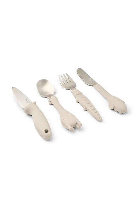 Liewood Zestaw sztućców dziecięcych Diella Cutlery Set beżowy LW21072