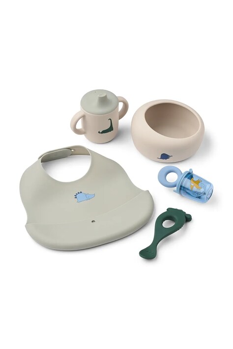 Liewood Zestaw naczyń dziecięcy Mileah Baby Mealtime Set beżowy LW20421
