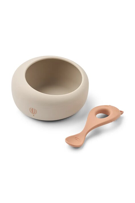 Liewood Zestaw niemowlęcy dziecięcy Sparia Bowl w Spoon różowy LW20335