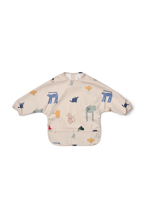 Liewood Śliniak dziecięcy Merle Printed Cape Bib beżowy LW18136