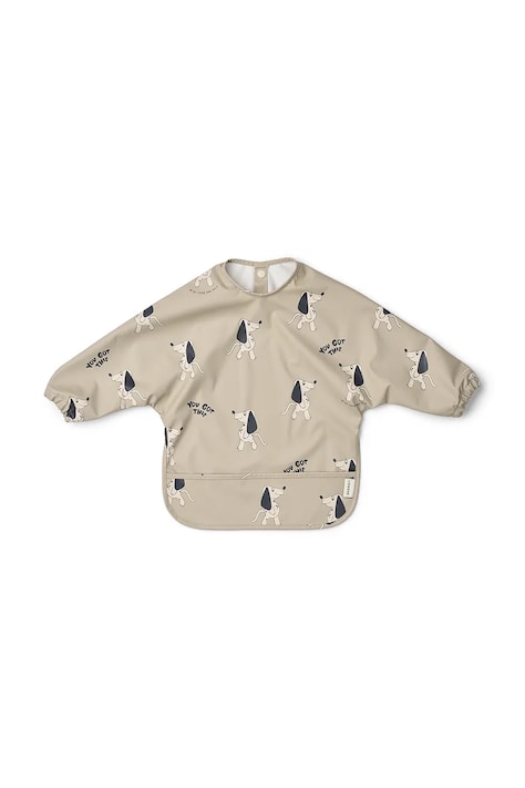 Liewood Śliniak dziecięcy Merle Printed Cape Bib szary LW18136