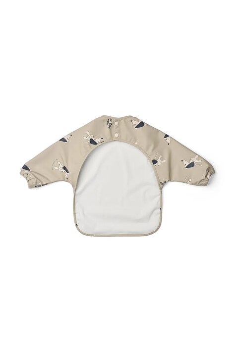 Liewood Śliniak dziecięcy Merle Printed Cape Bib szary LW18136