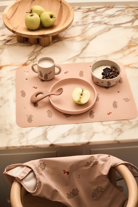 Liewood Zestaw naczyń dziecięcy Vivi Printed Tableware Set różowy LW15135