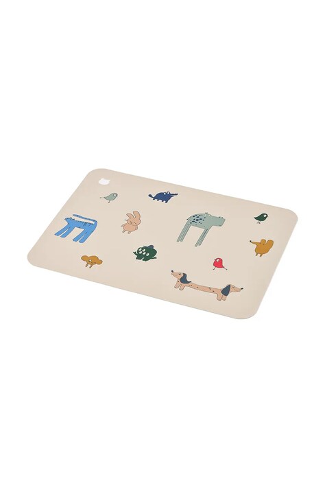Liewood Podkładka pod talerz dziecięca Jude Printed Placemat beżowa LW15059
