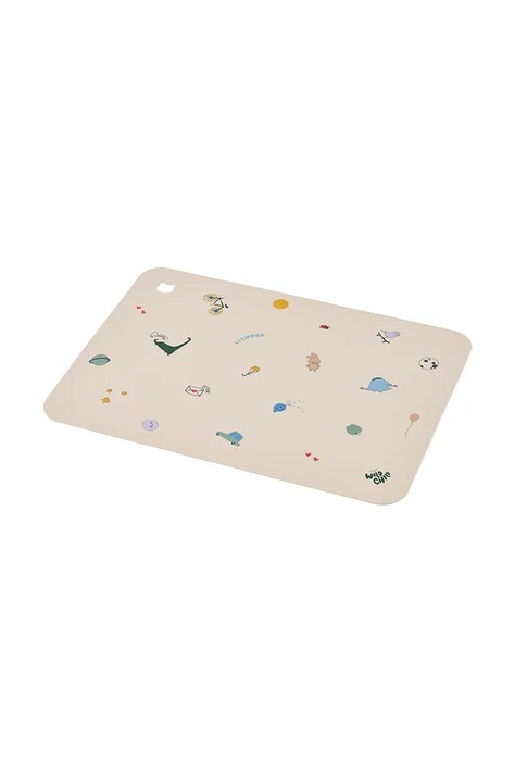 Liewood Podkładka pod talerz dziecięca Jude Printed Placemat beżowa LW15059