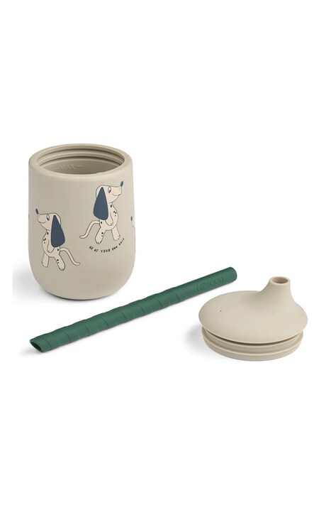 Liewood Kubek dziecięcy Ellis Printed Sippy Cup 230ml beżowy LW15019