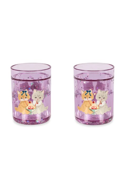 Konges Sløjd Σετ κούπες παιδικές 2 PACK GLITTER CUPS μωβ KS105837