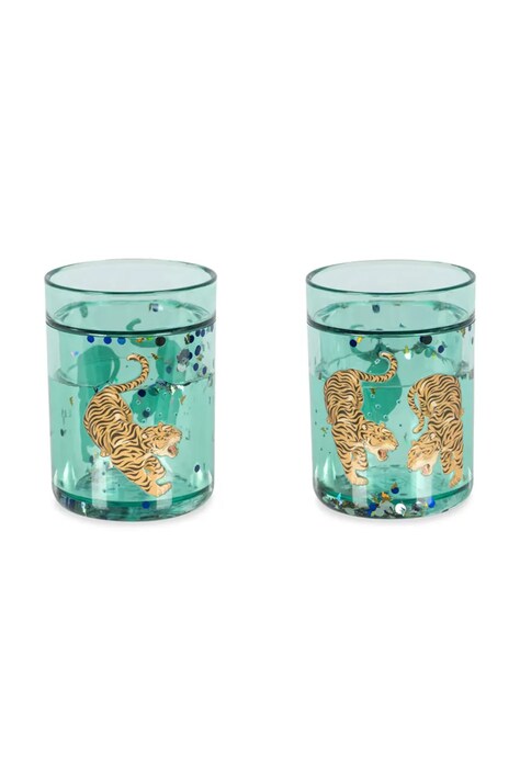 Konges Sløjd Σετ κούπες παιδικές 2 PACK GLITTER CUPS τιρκουάζ KS105837