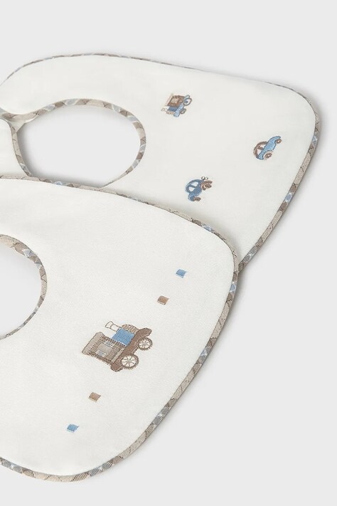 Mayoral Newborn śliniak dziecięcy bawełniany 2-pack biały 9137