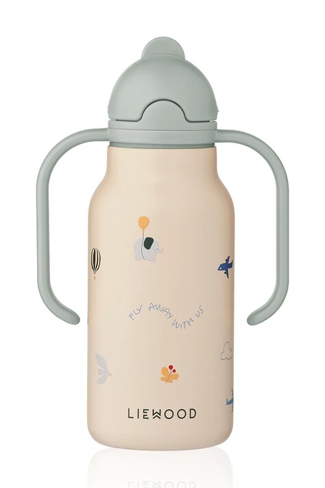 Liewood Butelka na wodę dziecięca Kimmie Water Bottle 250 ml beżowa LW19618
