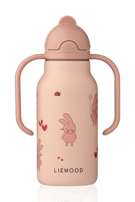 Liewood Butelka na wodę dziecięca Kimmie Water Bottle 250 ml różowa LW19618