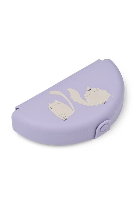 Liewood pudełko dziecięce Eugene Foldable Snack Box fioletowe LW19265