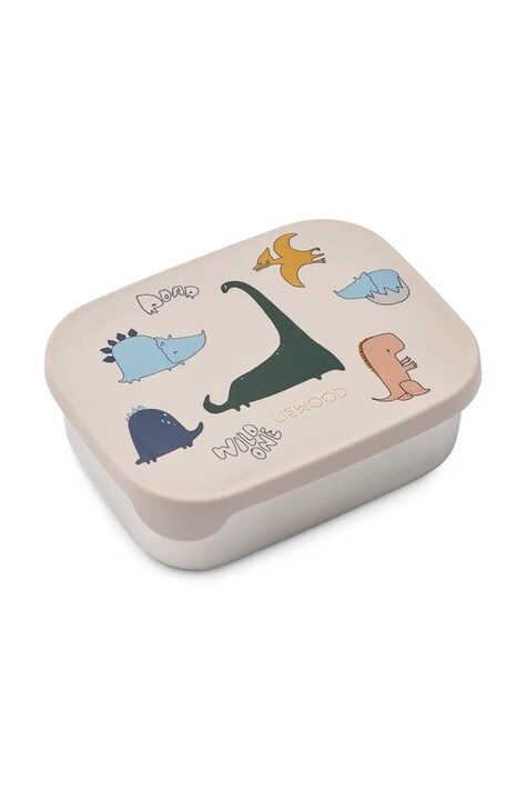 Liewood Uzsonnásdoboz gyerek Arthur Printed Lunchbox bézs LW14982