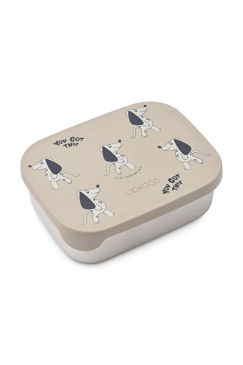 Liewood Uzsonnásdoboz gyerek Arthur Printed Lunchbox szürke LW14982