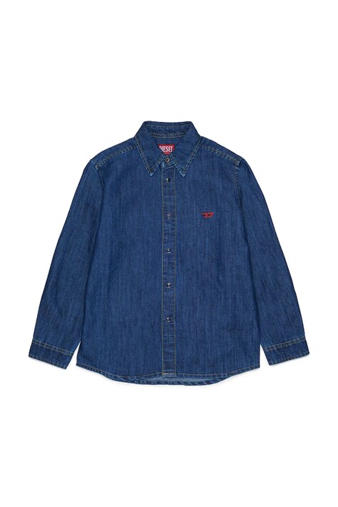 Diesel Koszula dziecięca bawełniana CSIMPLY-OVER SHIRT niebieska J01330