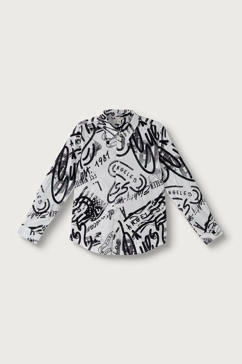 Guess Koszula dziecięca z bawełną biała L6BH01 W4106