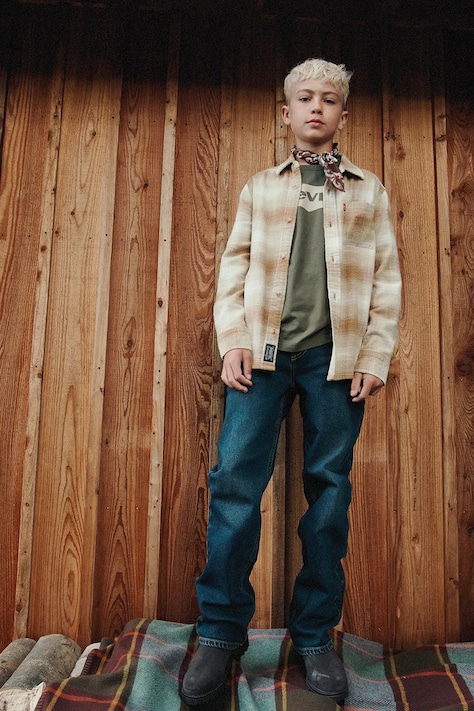 Levi's košulja za djecu od pamuka SHADOW PLAID SHIRT bež karirani uzorak 9ER927