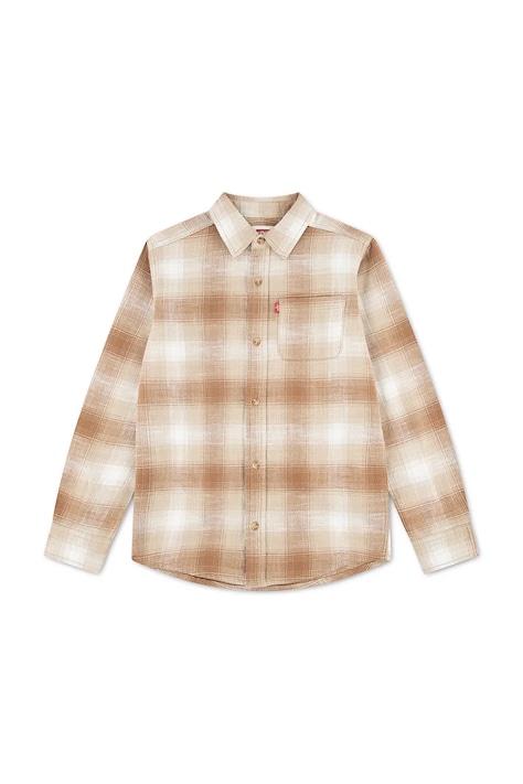Levi's košulja za djecu od pamuka SHADOW PLAID SHIRT bež karirani uzorak 8ER927