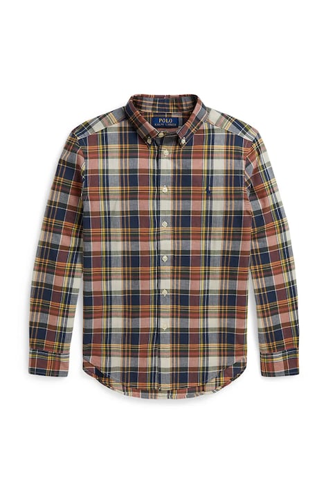 Polo Ralph Lauren srajca otroška bombažna črna karirasta 323B18219001