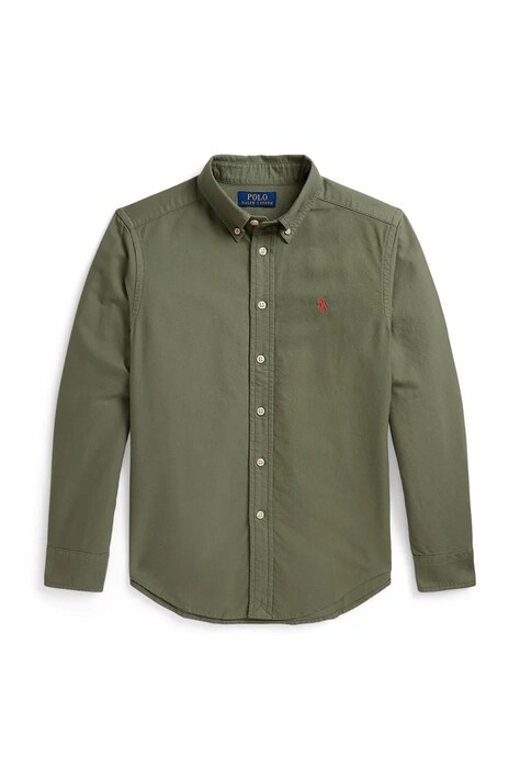 Polo Ralph Lauren oxford košulja za djecu od pamuka zelena 323858909501