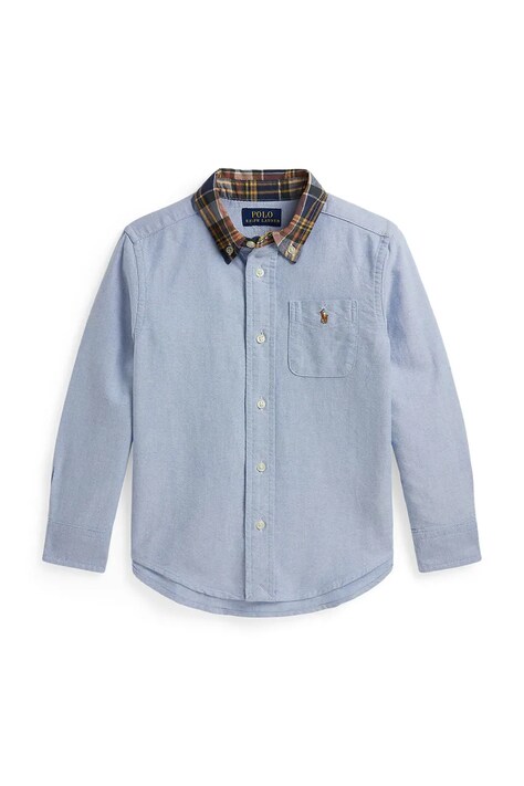 Polo Ralph Lauren πουκάμισο παιδικό ντένιμ μπλε απλό 322B18229001