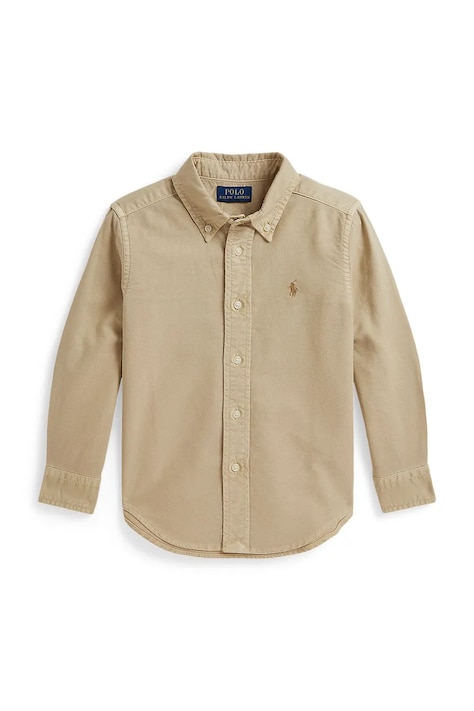 Polo Ralph Lauren Srajca otroška bombažna bež enobarvna 322858909501