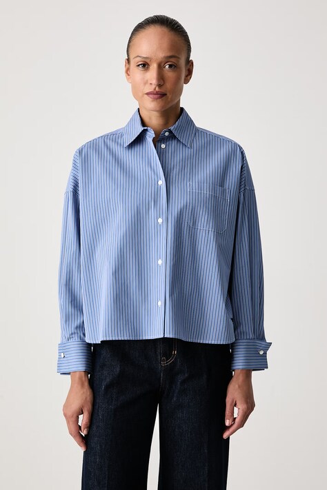 Weekend Max Mara Koszula damska bawełniana WKDOVATTA niebieska w paski 2625116052
