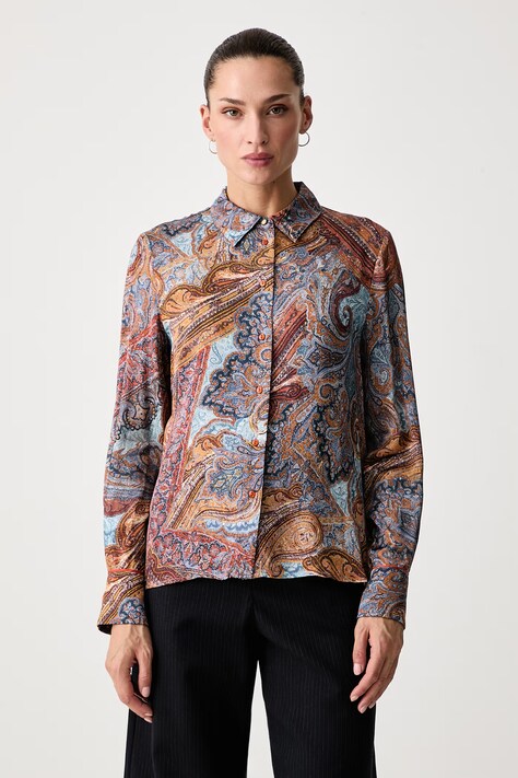 Lola Casademunt Koszula damska z wiskozy multicolor MF2615011