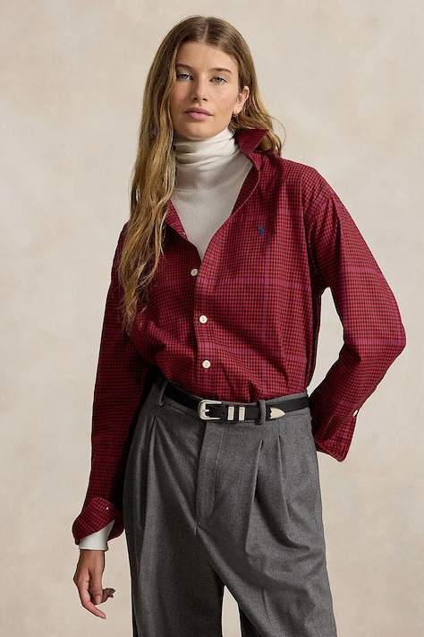 Polo Ralph Lauren Női pamut ing piros kockás 211B36267