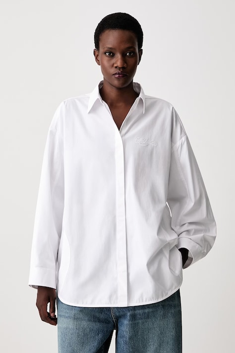 Off-White Co Pop Lover košulja od pamuka bijela bez uzorka 2FB00371T