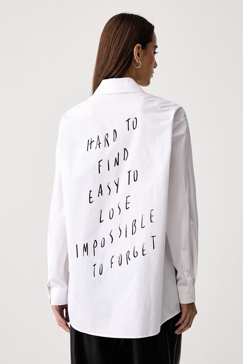 Karl Lagerfeld Jeans Koszula damska bawełniana x Pietro Terzini biała gładka B4W11028