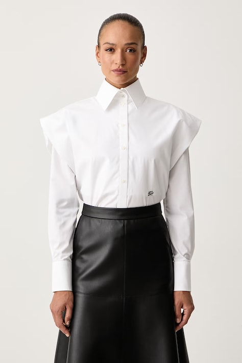 Karl Lagerfeld Риза дамска от памук бяла B4W11009