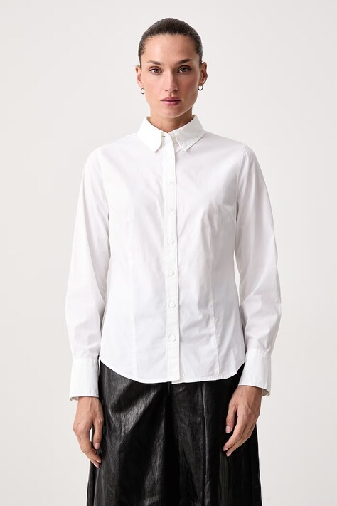 Levi's Koszula damska bawełniana z elastanem SLIM POPLIN biała gładka 0084R