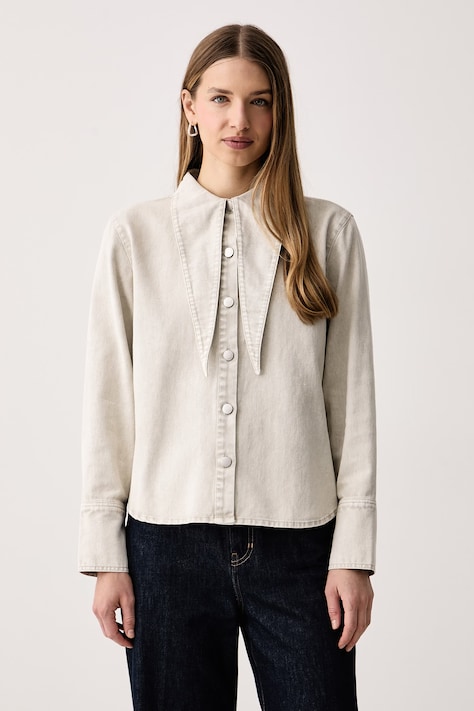 Barbour Рубашка для женщин из денима Harleigh бежевая однотонная LSH1779
